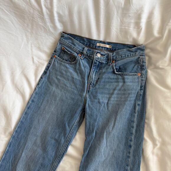 Levi’s Low Pro Straight Blue Jeans Size 25 High Rise Denim - Picture 2 of 6